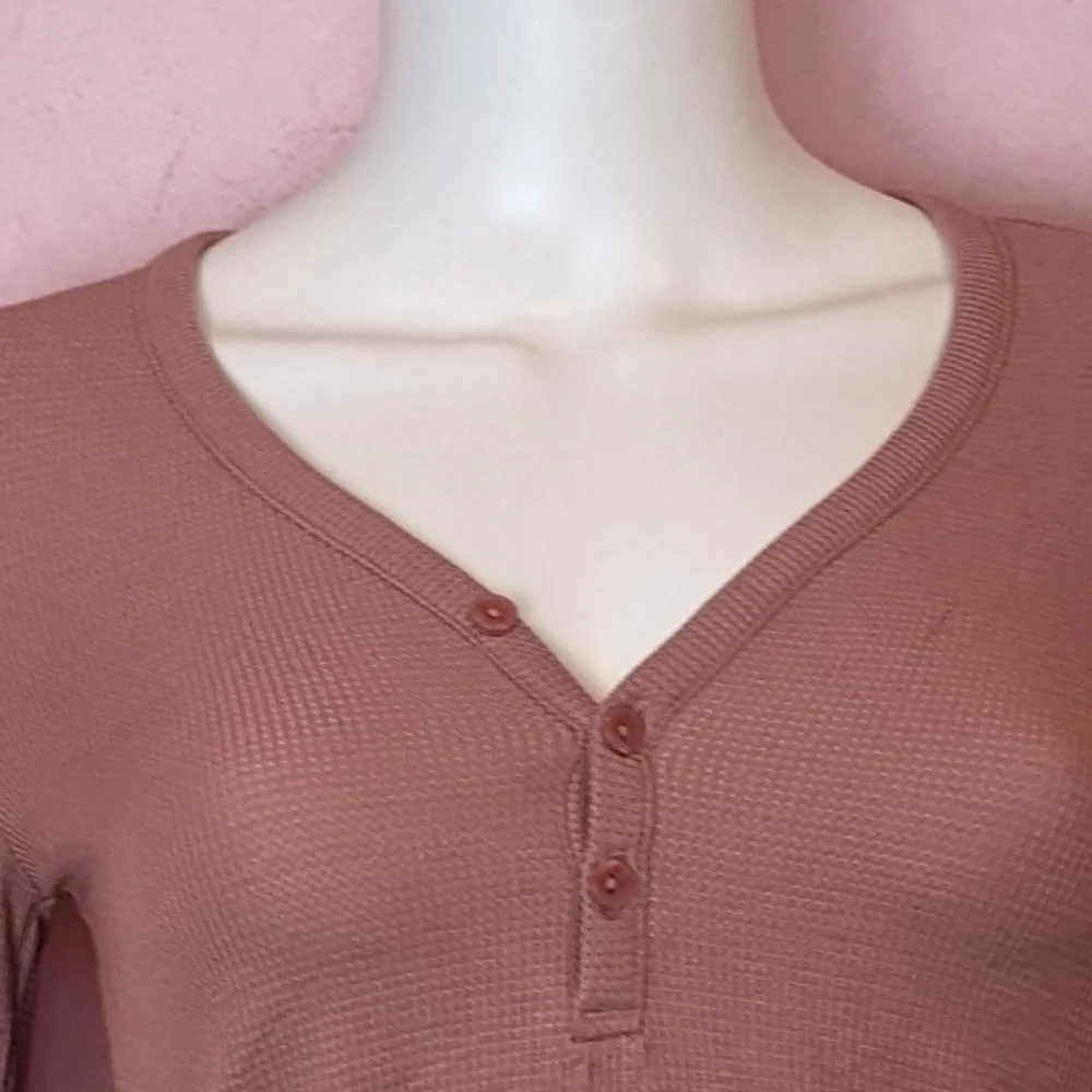 Athleta Wind Down Long Sleeve Sleep Top in Palermo Pink